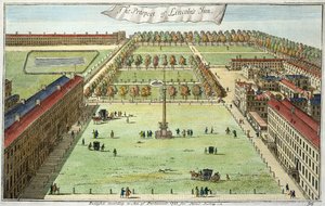 リンカーンズインの見通し、ストウズサーベイオブロンドンのパブ。 1755 作： English School